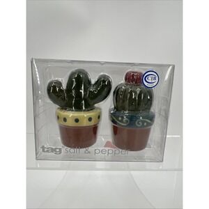 Cactus Salt & Pepper Shakers Plant Succulent Desert Southwestern‎ Potted Cacti